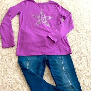 Justice jeans and tunic top